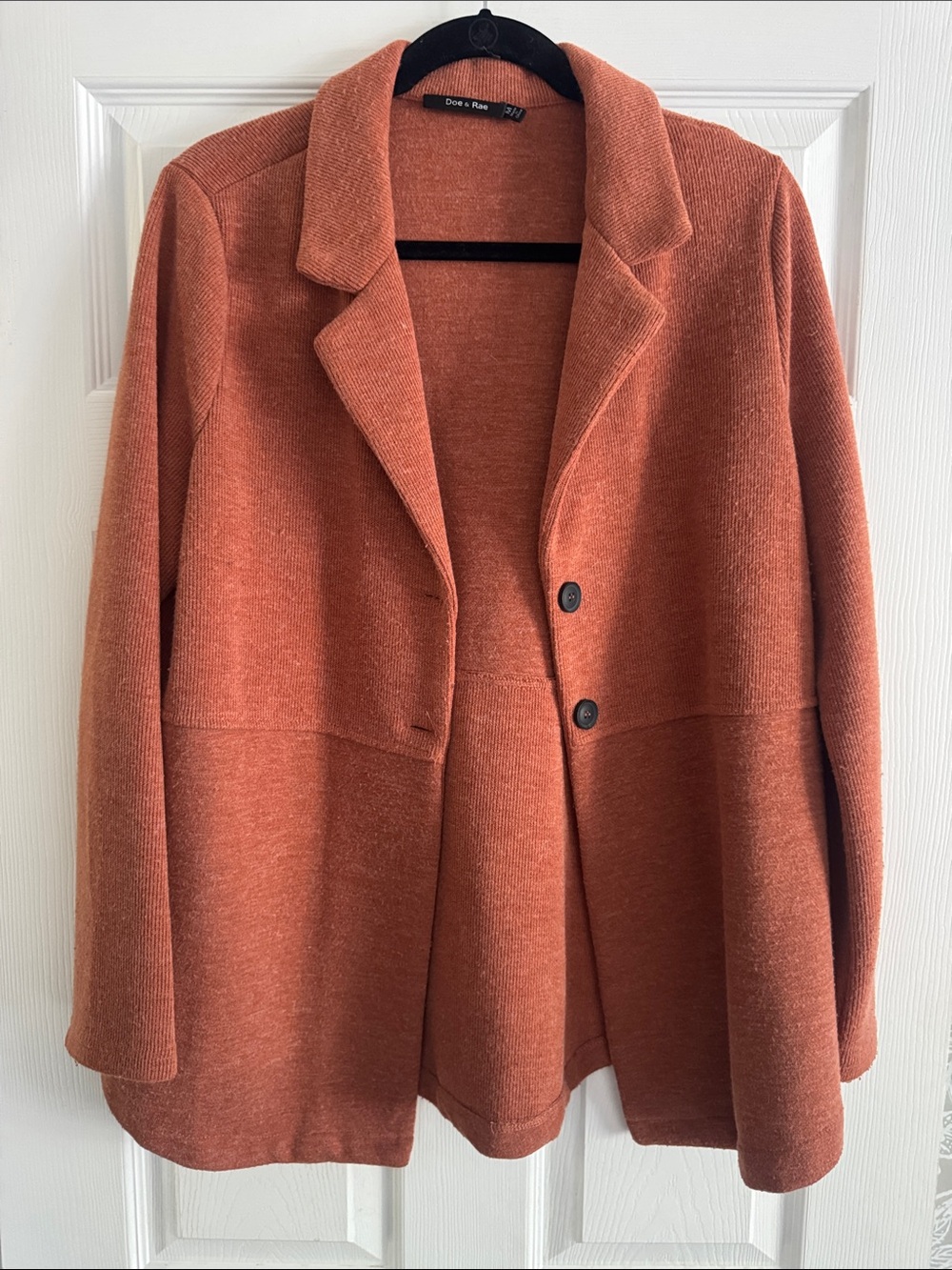 Doe & Rae Rust Knit Blazer